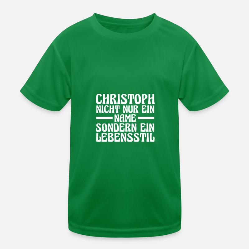 First name Chris Christoph Kids Functional T-Shirt