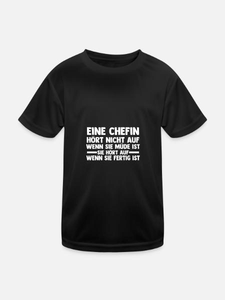 Arbeit Kollegen Büro Teamleiter Führungskraft Chef - Kinder Funktions-T-Shirt - Schwarz - Vorne