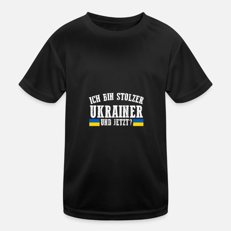 Ukrainer Ukraine - Kinder Funktions-T-Shirt - Schwarz