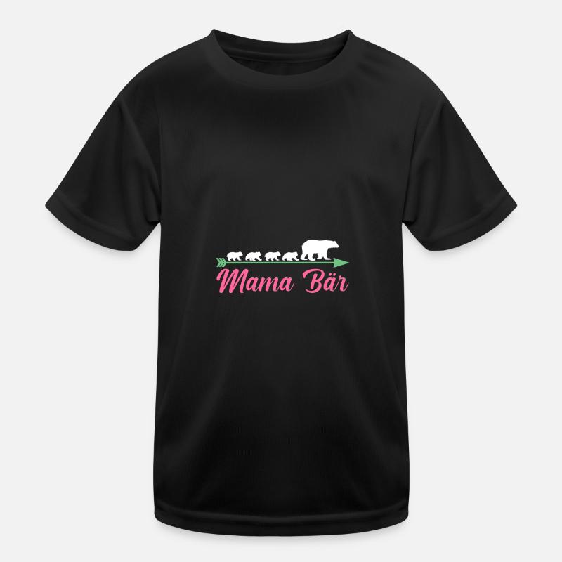 Mutter Mama Bär Kinder Funktions-T-Shirt