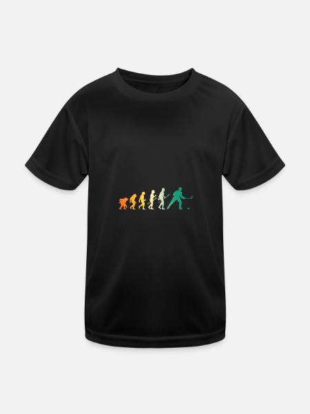 Eishockeyspieler Evolution Eishockey - Kinder Funktions-T-Shirt - Schwarz - Vorne