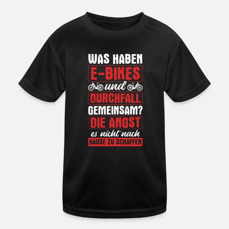 E-Bikes Und Durchfall Gemeinssam Radfahrer Ebike Kinder Funktions-T-Shirt