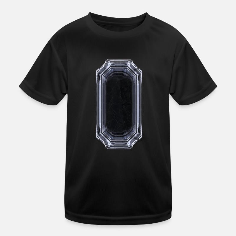 Mysterious Crystal - Black & White Kids Functional T-Shirt