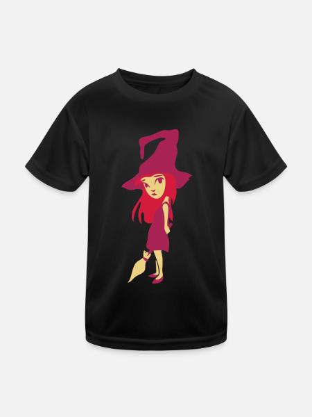 little witch - Kids Functional T-Shirt - black