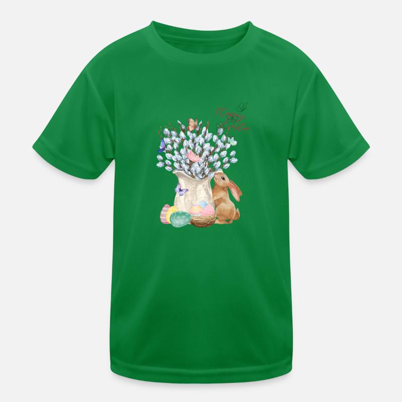Joyeuses Pâques - Saule aux œufs de Pâques T-shirt sport Enfant