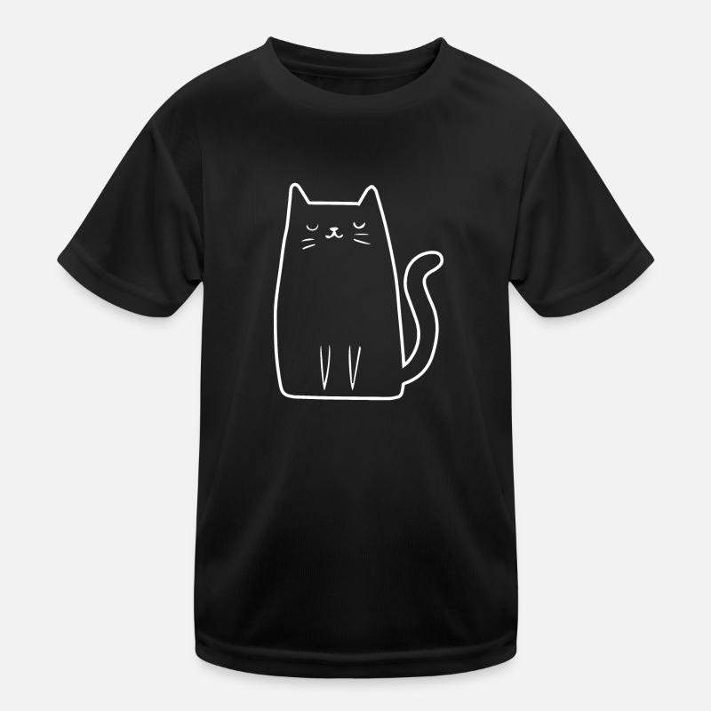 Katzen Katzendame Katzenfreund Katzengesicht Kinder Funktions-T-Shirt