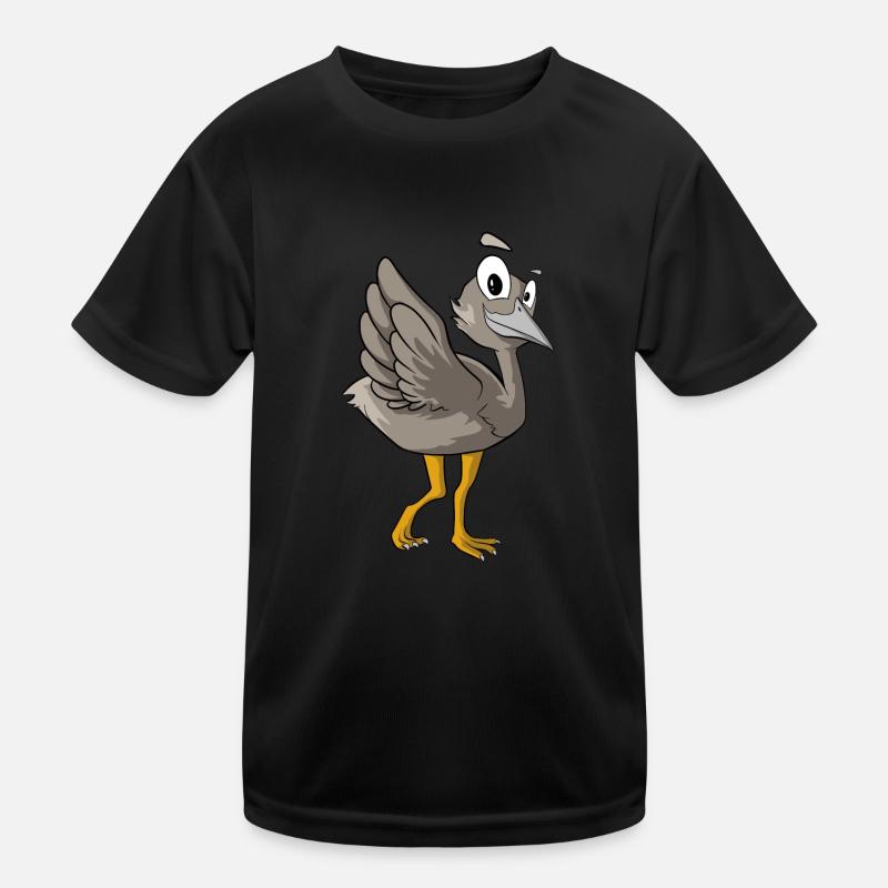 Cute Emu Bird Kids Functional T-Shirt
