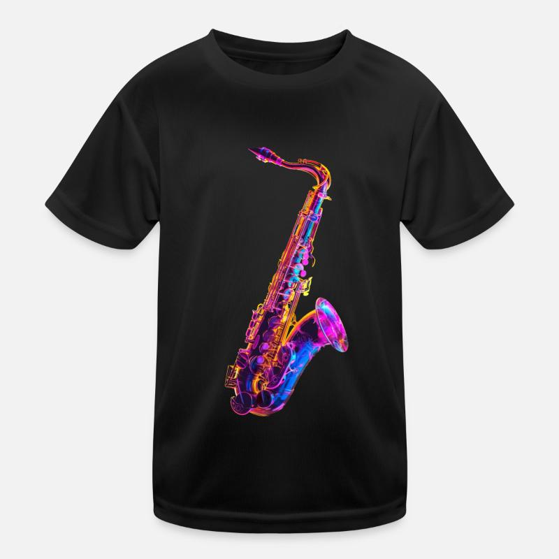 Saxophon Kinder Funktions-T-Shirt