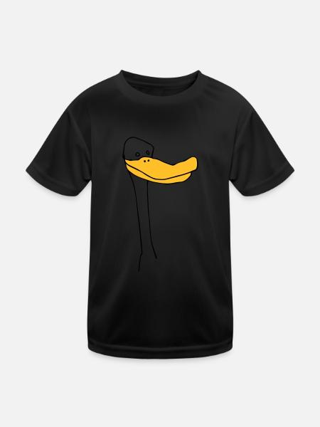 Quak! - Kinder Funktions-T-Shirt - Schwarz - Vorne