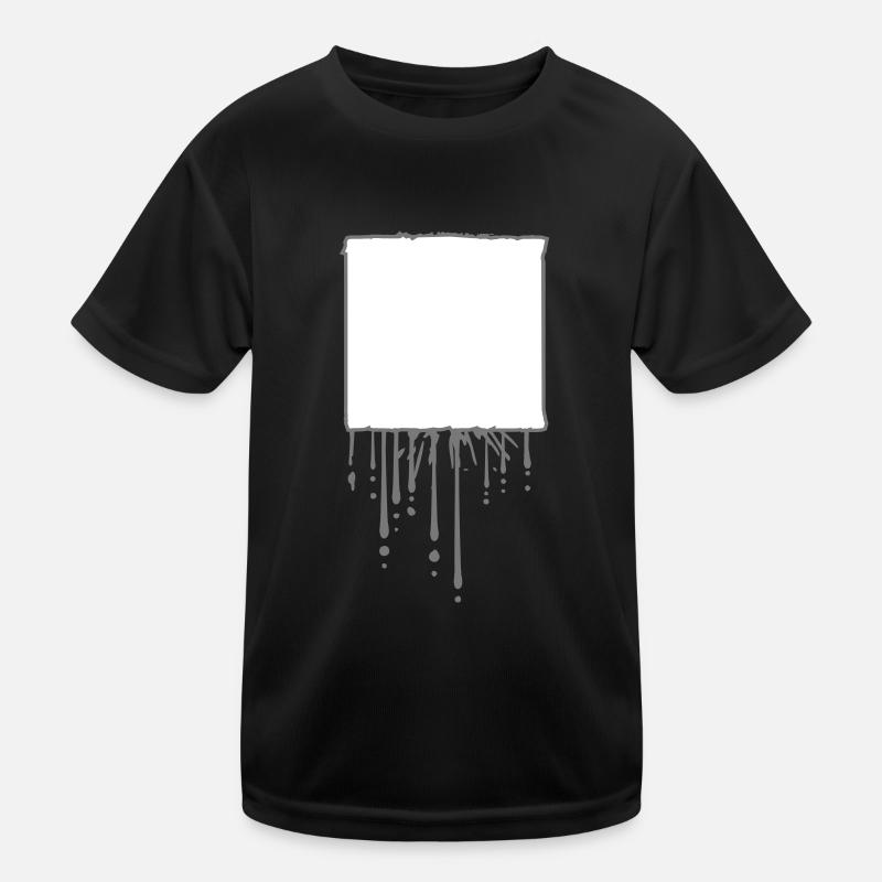 Square Rectangle Square Gray Text Field Shield R Kids Functional T-Shirt