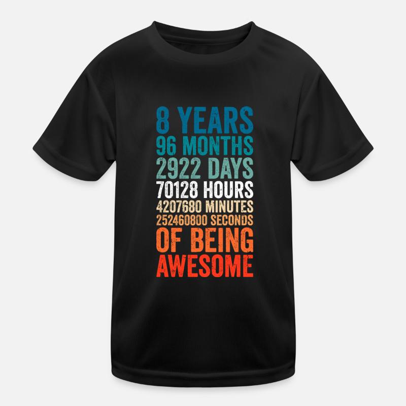 8th anniversary gift, 8th wedding anniversary gift Kinder Funktions-T-Shirt