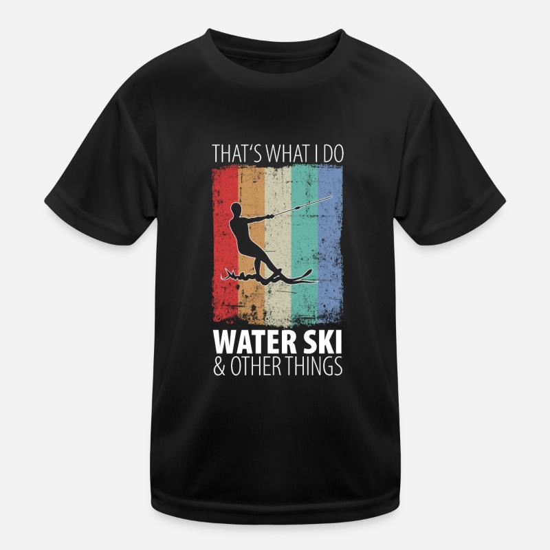 Water Skiing Waterskiing Waterskiing Vintage Kids Functional T-Shirt