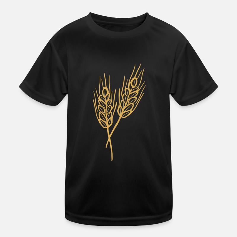 Weizen Illustration Brotbäcker Geschenkidee Kinder Funktions-T-Shirt