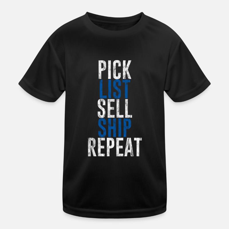 Pick List Sell Ship Repeat 4 Kinder Funktions-T-Shirt