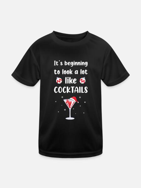 Cadeaux de Noël Noël - T-shirt sport Enfant - noir - Devant