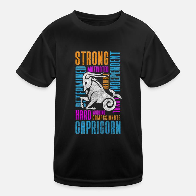 Steinbock Astrologie Eigenschaften Geburt Kinder Funktions-T-Shirt