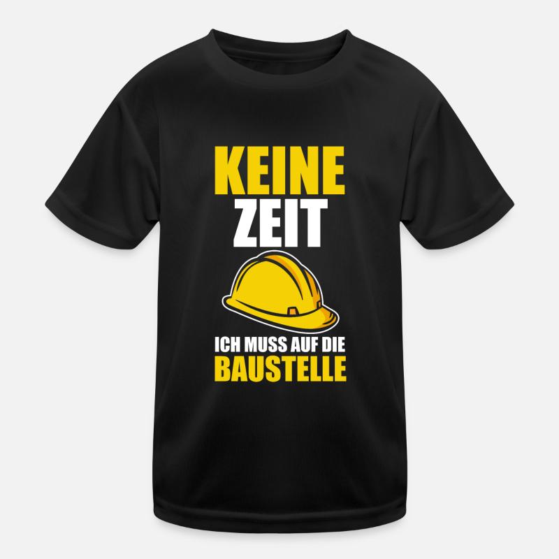 Baustelle Bauherr Kinder Funktions-T-Shirt