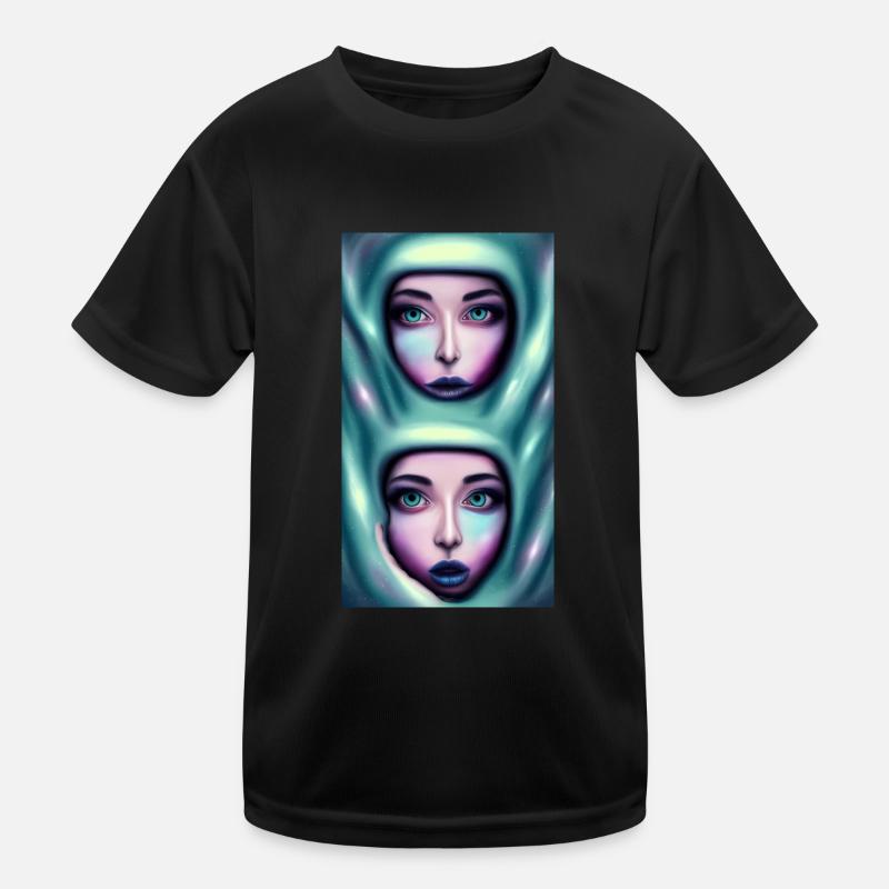 Space Sisters Twins Kinder Funktions-T-Shirt