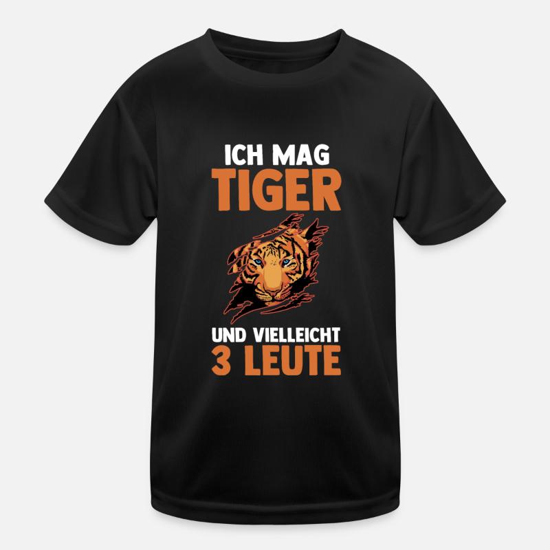 Tiger Motiv Kinder Funktions-T-Shirt
