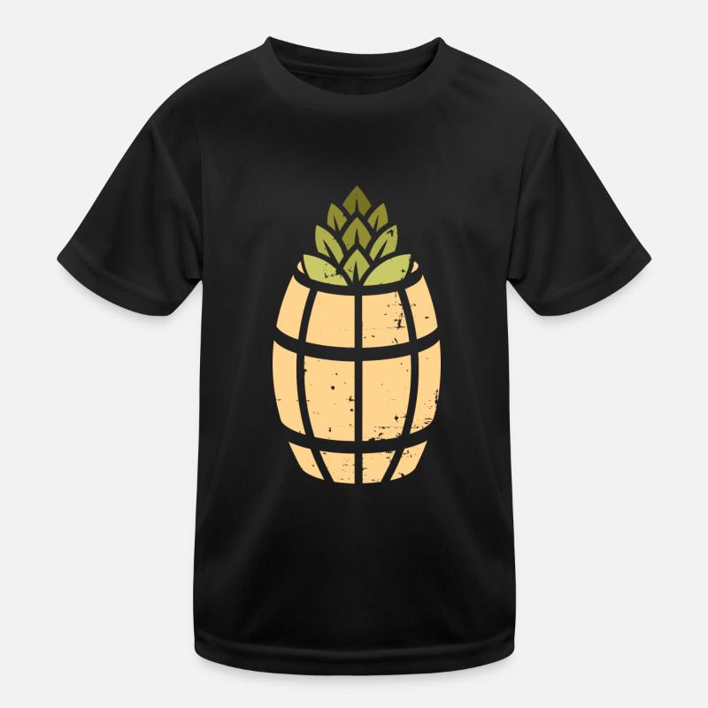 Pineapple Logo - Kids Functional T-Shirt - black