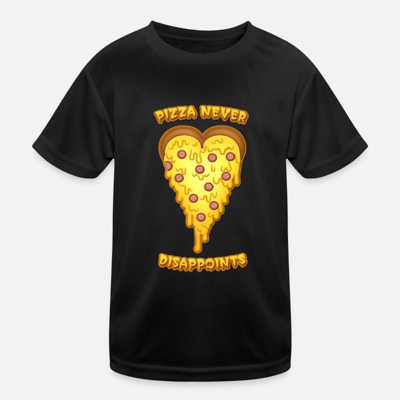 "Pizza Never Disappoints", Pizza Herz Kinder Funktions-T-Shirt