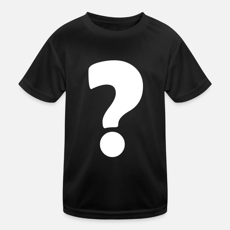 fragezeichen 1 - Kinder Funktions-T-Shirt - Schwarz