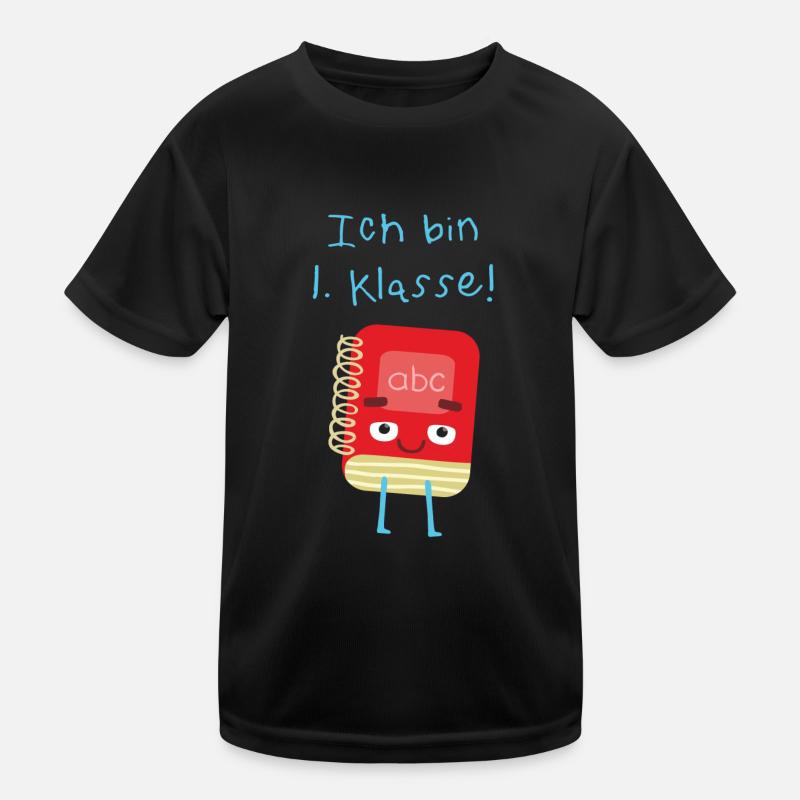 Einschulung blau Kinder Funktions-T-Shirt