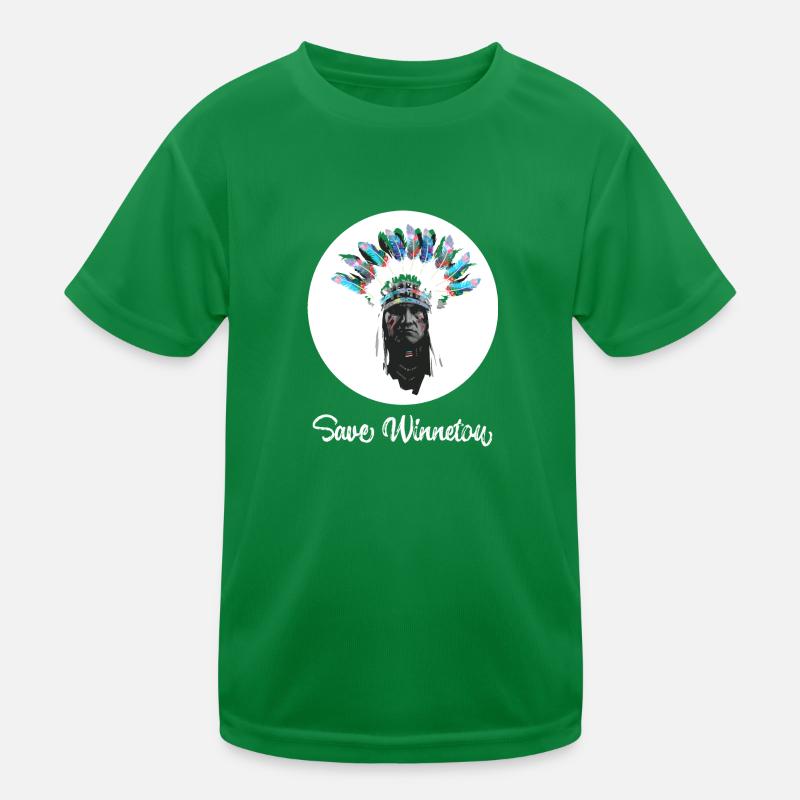 save winnetou,winnetou,indianer,graffiti,kreis, Kinder Funktions-T-Shirt