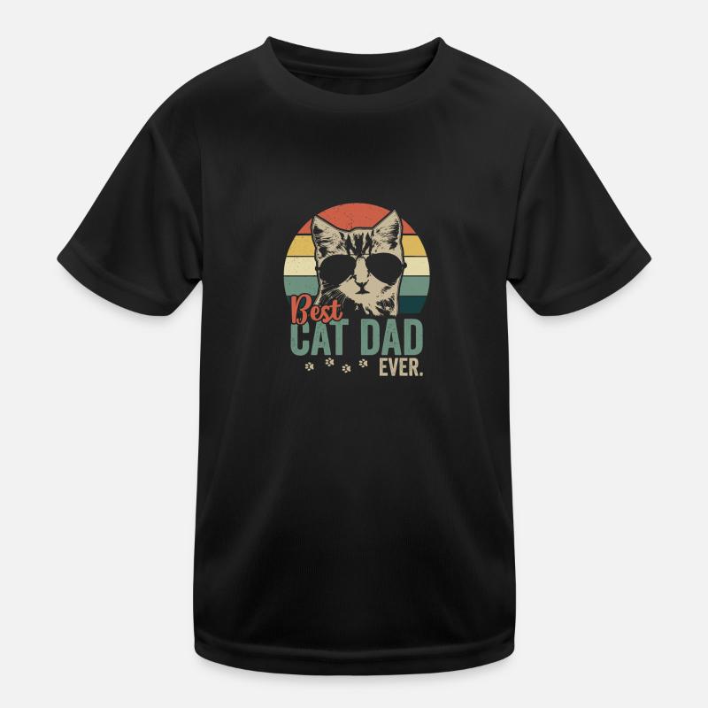 Bester Katzenpapa aller Zeiten Kinder Funktions-T-Shirt