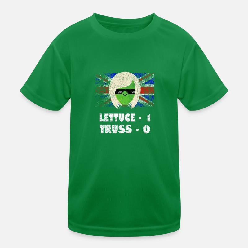 Lettuce Wins, Liz Truss Funny Satire Kids Functional T-Shirt