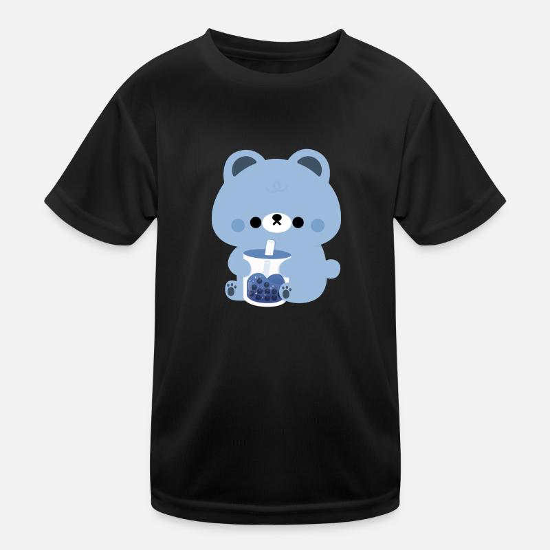 Blauer Boba Bär Kinder Funktions-T-Shirt