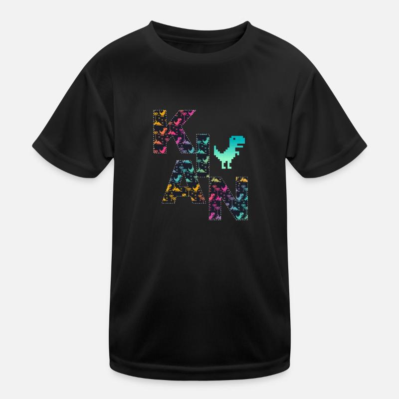 KIAN - Schöner Jungen Name mit Dinosaurier Kinder Funktions-T-Shirt