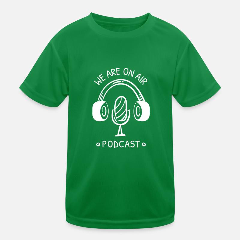 Podcast Headset Sendung Kinder Funktions-T-Shirt
