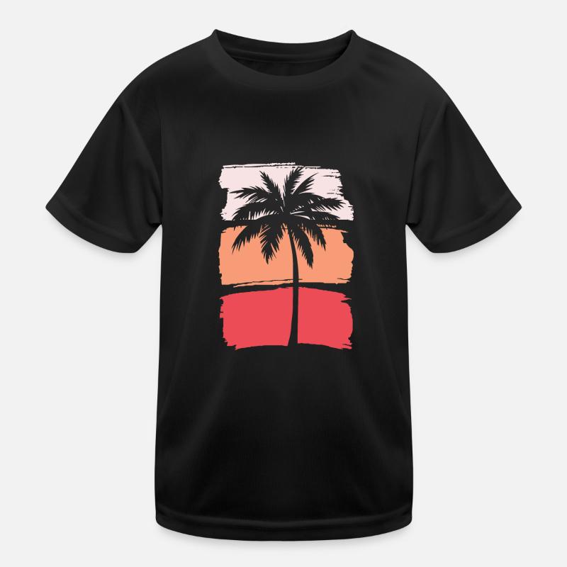 Palme Silhouette Kinder Funktions-T-Shirt