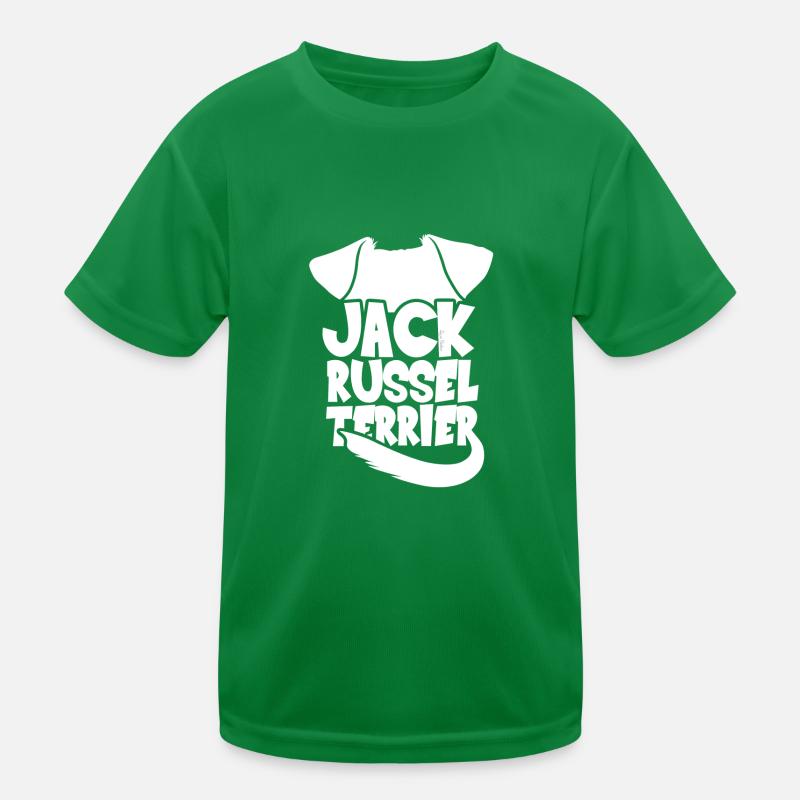 Jack Russel Terrier Silhouette - White Kinder Funktions-T-Shirt
