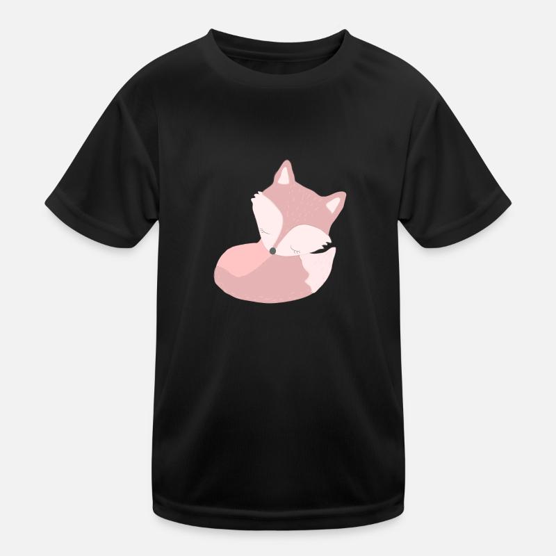 Mignon petit renard rose bébé endormi T-shirt sport Enfant