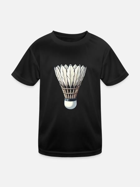 Design de badminton cool - T-shirt sport Enfant - noir - Devant