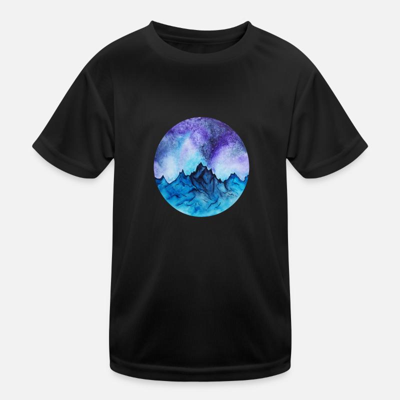 mountains - Kids Functional T-Shirt - black