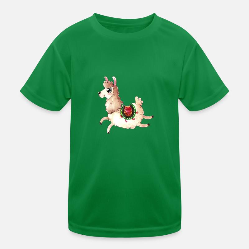Dessin animé sautant Lama T-shirt sport Enfant