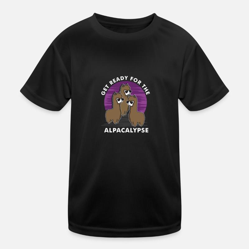 Get ready for the alpakalypse - Kids Functional T-Shirt - black