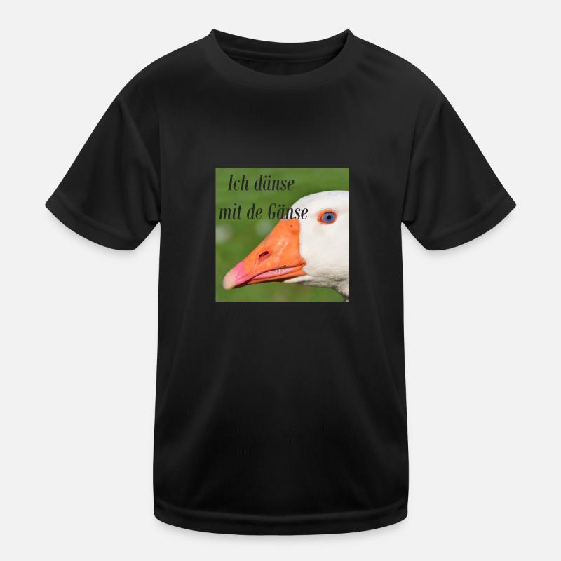 Ich dänse mit de Gänse Kinder Funktions-T-Shirt