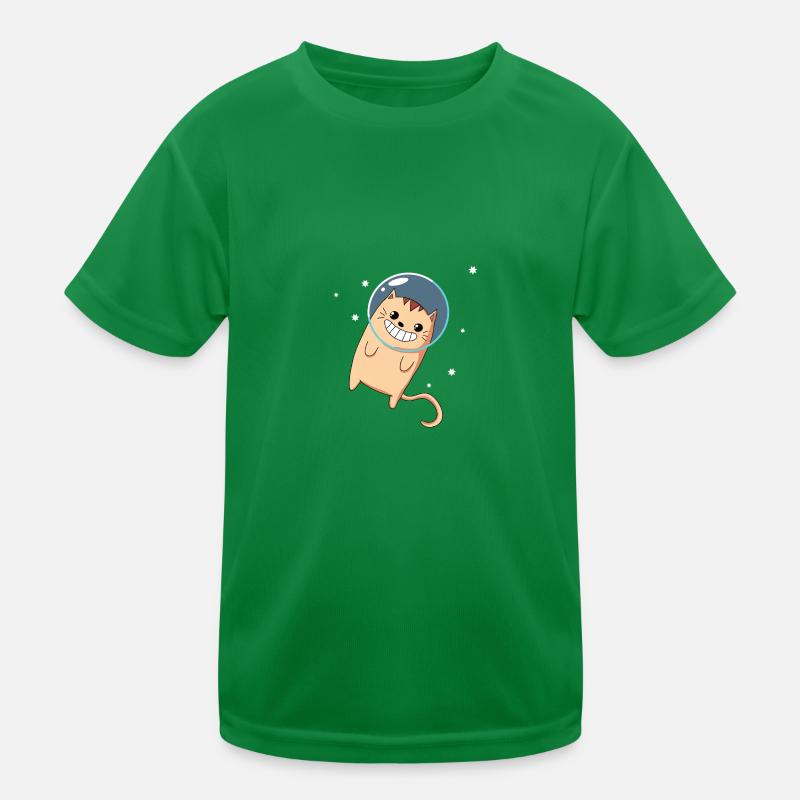 Cat - Outer Space - Kitten - Outer Space Kids Functional T-Shirt