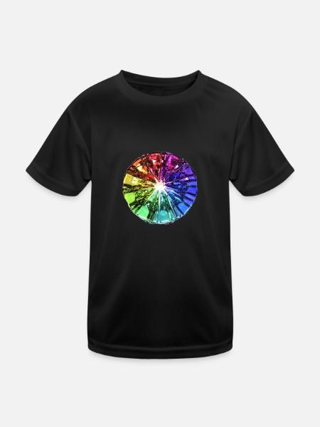 Colorful stone - Kids Functional T-Shirt - black
