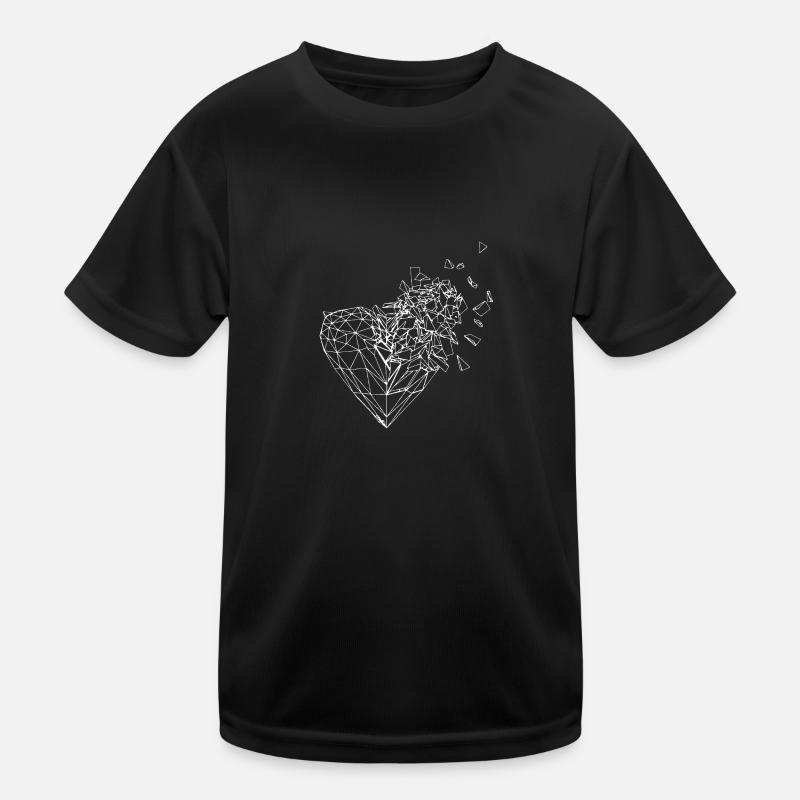 Gebrochenes Herz Kinder Funktions-T-Shirt