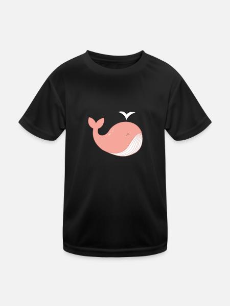 Whale nicht! - Kinder Funktions-T-Shirt - Schwarz - Vorne