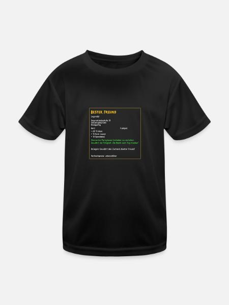 Legendärer Bester Freund Kumpel Legendär Held PC - Kinder Funktions-T-Shirt - Schwarz - Vorne