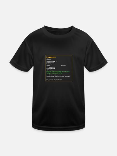 Legendärer Hundepapa Legendär Hund Tiere - Kinder Funktions-T-Shirt - Schwarz - Vorne