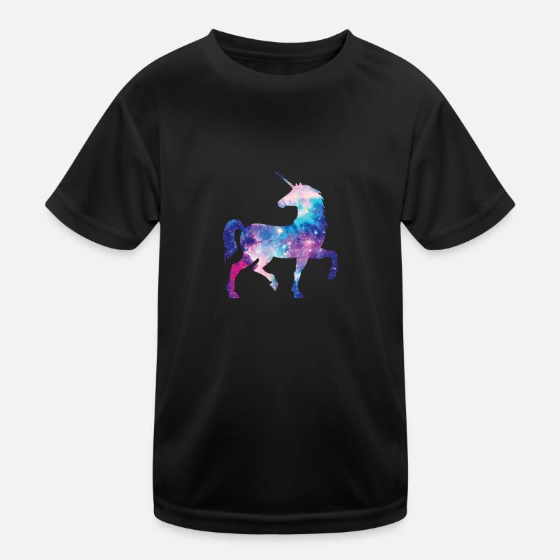 Galaxy Einhorn Kinder Funktions-T-Shirt