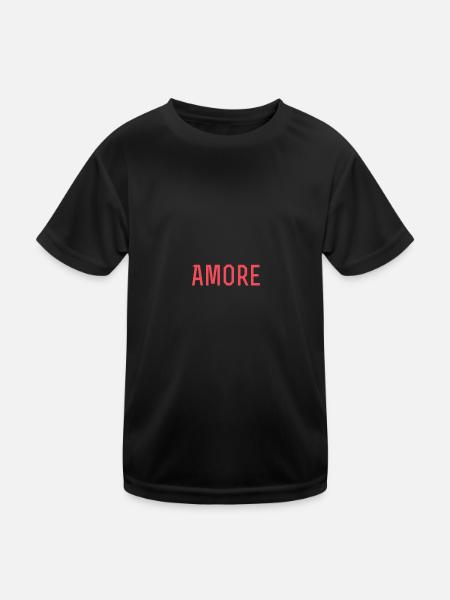 Amore statement shirt - Kids Functional T-Shirt - black - Front
