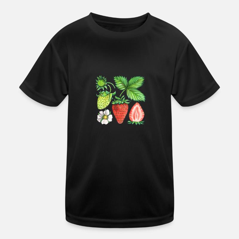 Erdbeeren Kinder Funktions-T-Shirt